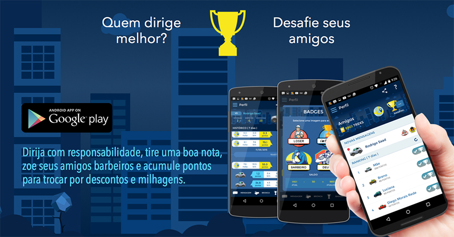 App lança desafio entre usuários que estimula a direção defensiva